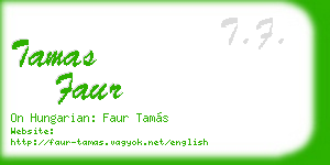 tamas faur business card