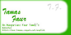 tamas faur business card